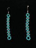 daisy chain earrings, Made by Mvskoke Artist, Ernest Tiger