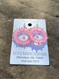 Beaded Hoop Earrings Made By Mvskoke Artist, Donna Ringgold