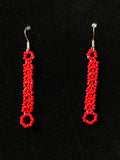 daisy chain earrings, Made by Mvskoke Artist, Ernest Tiger