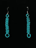 daisy chain earrings, Made by Mvskoke Artist, Ernest Tiger