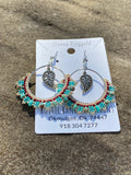 Beaded Hoop Earrings Made By Mvskoke Artist, Donna Ringgold