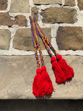NEW! double strap handwoven yarn belts made by mvskoke artist, April Harley