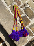 NEW! double strap handwoven yarn belts made by mvskoke artist, April Harley