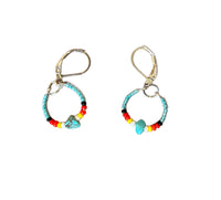 Mini Beaded Hoop Earrings - Made by Larry West