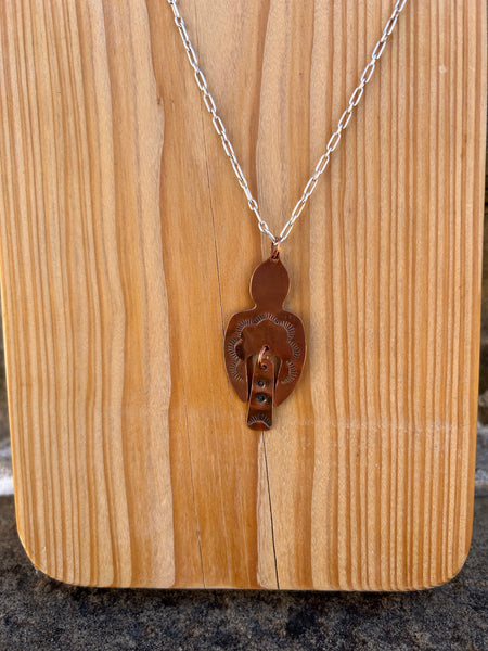 Copper Waterbird Necklace