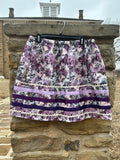 Purple Floral print skirts Made By Victoria Tiger (Variety of Sizes)