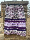 Purple Floral print skirts Made By Victoria Tiger (Variety of Sizes)