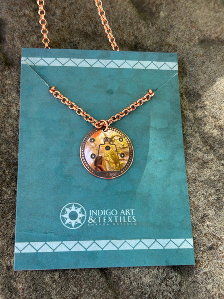 Ocmulgee Earth Lodge Necklace, Made By Mvskoke Artist, Amanda Rutland