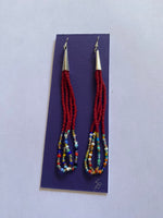 Beaded Loop Earrings Made By Laura Bushyhead