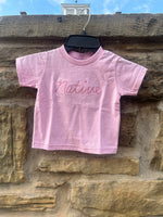 Light Pink Embroidered "Native" Tshirt - Toddler