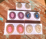 Glow Studs Made By Mvskoke Made Beadwork