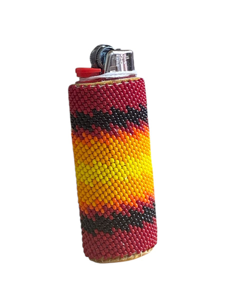 beaded lighter holder