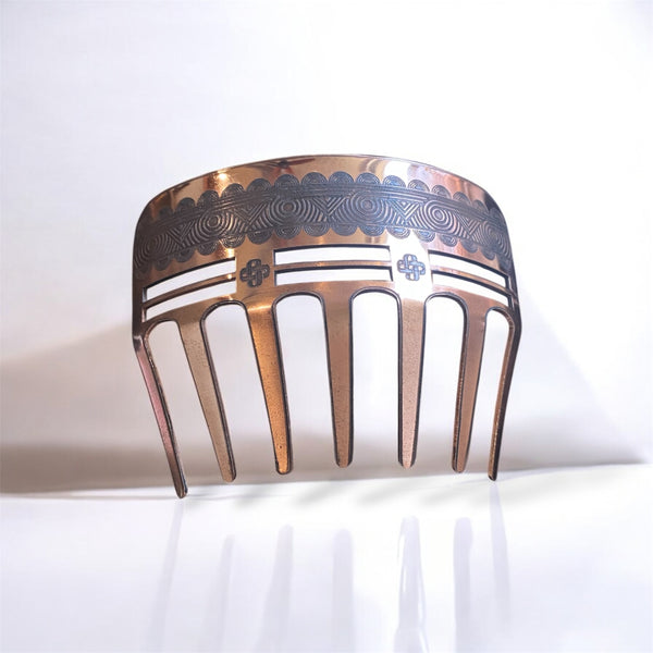 4" ribbon Comb. Made By Mvskoke Artist, Amanda Rutland