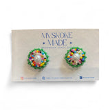 Confetti Mini Studs Made By Mvskoke Made Beadwork