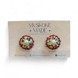 Confetti Mini Studs Made By Mvskoke Made Beadwork