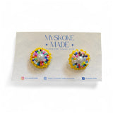 Confetti Mini Studs Made By Mvskoke Made Beadwork