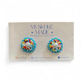 Confetti Mini Studs Made By Mvskoke Made Beadwork