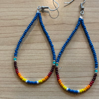 Long Beaded Loop Earrings