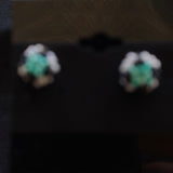Flat Beaded Stud Earrings