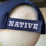 Navy Blue Wrapped Beaded Cap