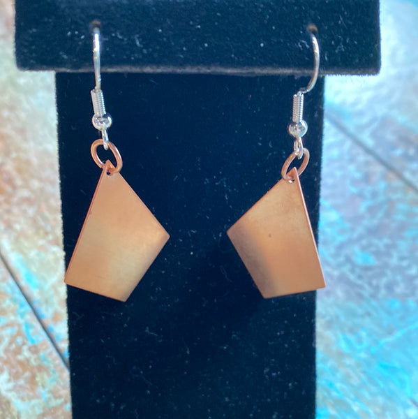 Diamond Shape Copper Earrings