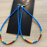 Long Beaded Loop Earrings